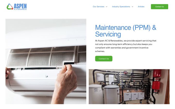 Screenshot of aspen-service.co.uk