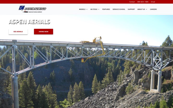Screenshot of aspenaerials.com