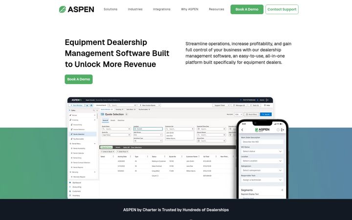 Screenshot of aspendealers.com