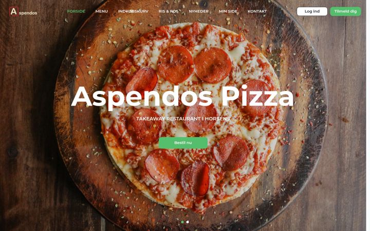 Screenshot of aspendospizza.dk