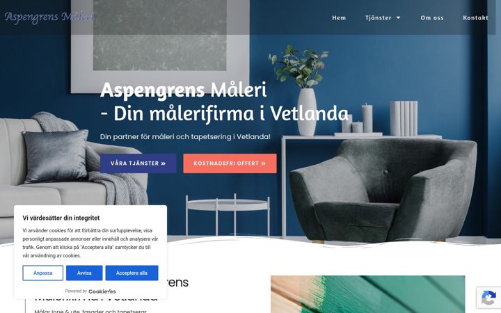 Screenshot of aspengrensmaleri.se