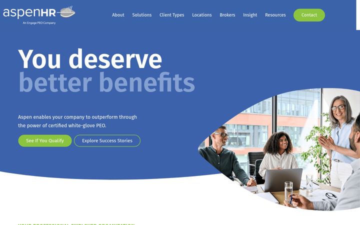 Screenshot of aspenhr.com