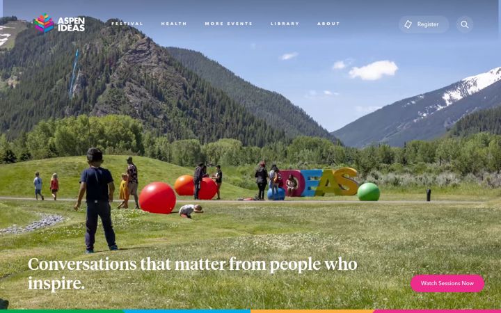 Screenshot of aspenideas.org