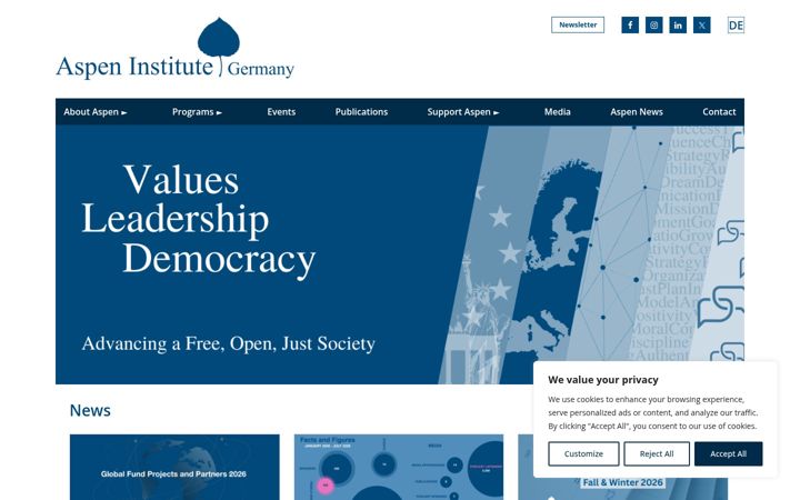 Captura de pantalla de aspeninstitute.de