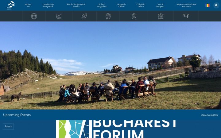 Captură de ecran a aspeninstitute.ro