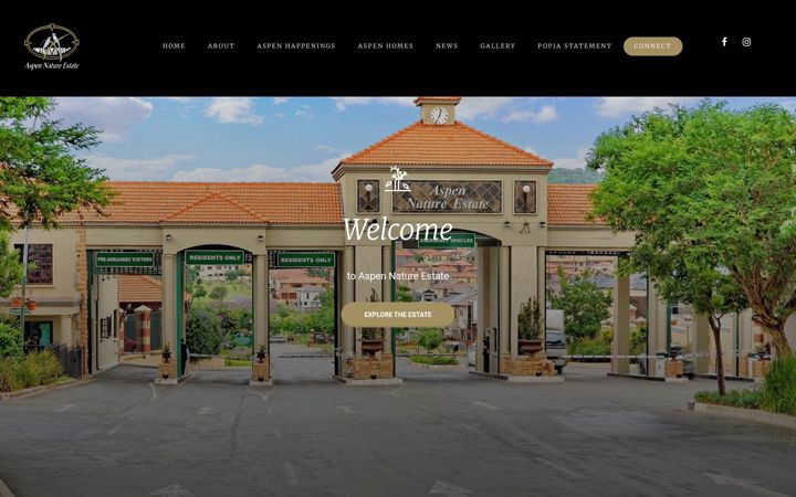 Screenshot of aspennature.co.za