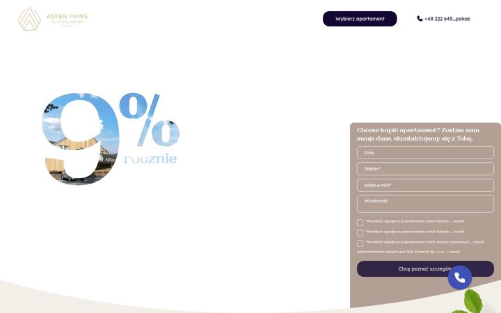 Screenshot of aspenresort.pl