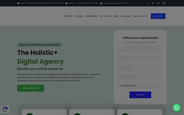Skjermbilde av aspensofttech.com