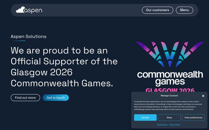 Screenshot of aspensolutions.co.uk
