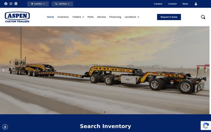 Skjermbilde av aspentrailer.com