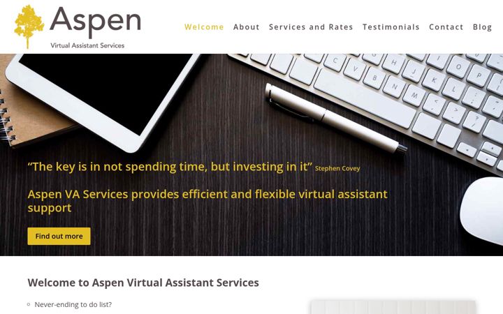 Screenshot of aspenva.co.uk