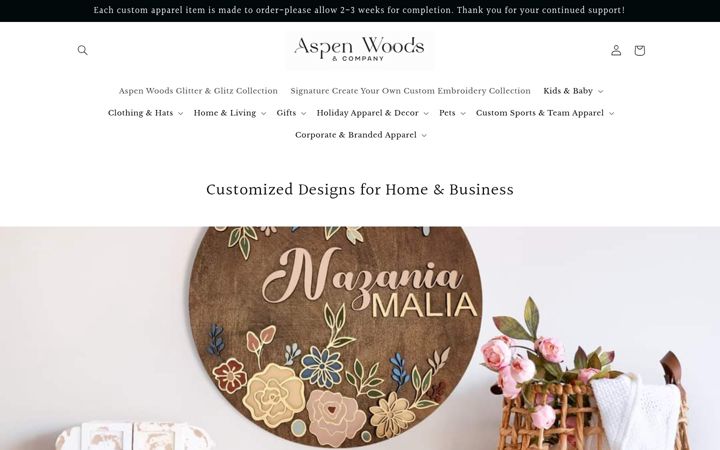 Skjermbilde av aspenwoodscompany.com