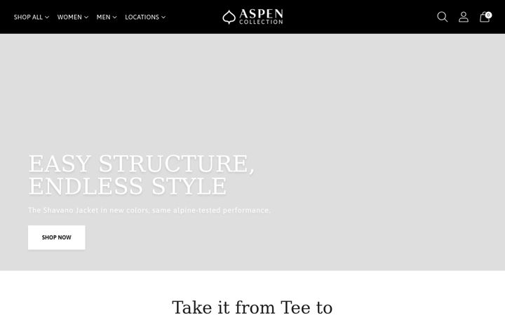Skjermbilde av aspenx.com