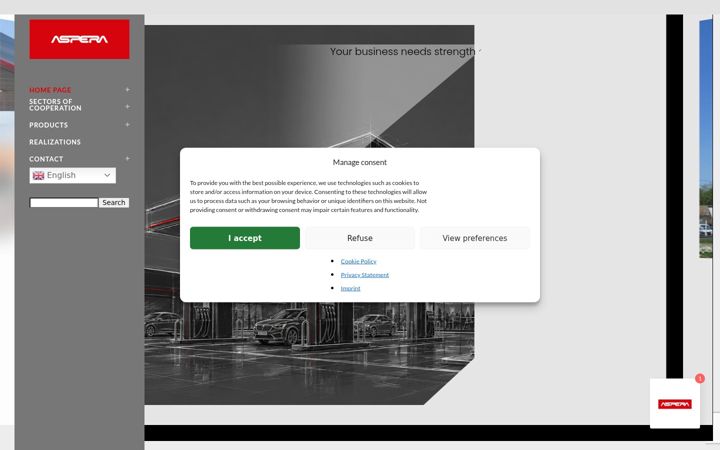 Screenshot of aspera.com.pl