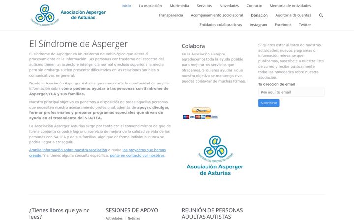 Screenshot of aspergerasturias.org
