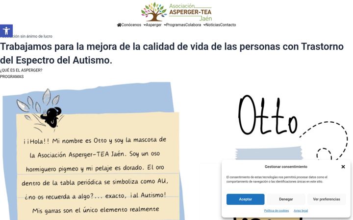 Kuvakaappaus sivustosta aspergerjaen.es