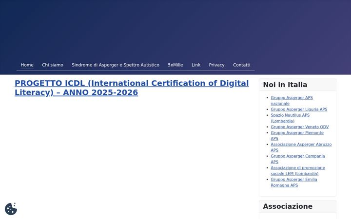 Screenshot of aspergerlazio.it