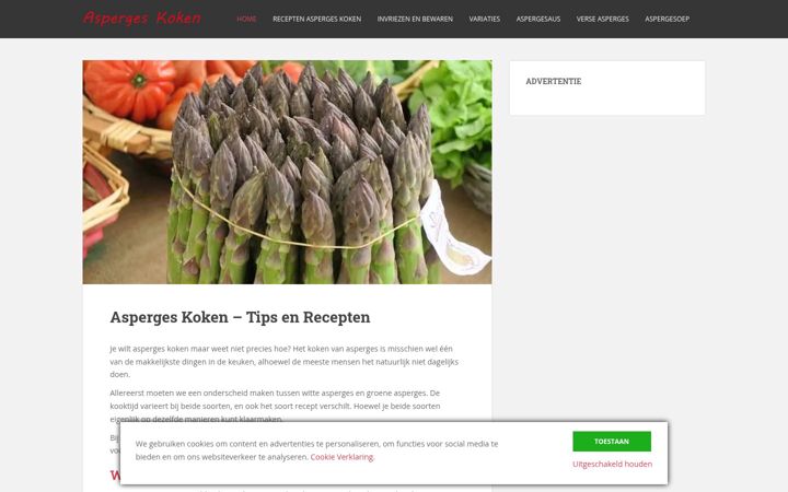 Screenshot of asperges-koken.eu