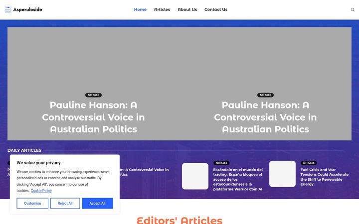 Screenshot of asperuloside.com