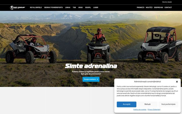 Skärmbild av aspgroup.ro