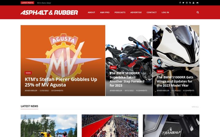 Screenshot of asphaltandrubber.com