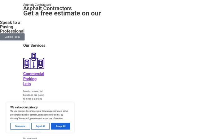 Screenshot of asphaltcontractorsma.com