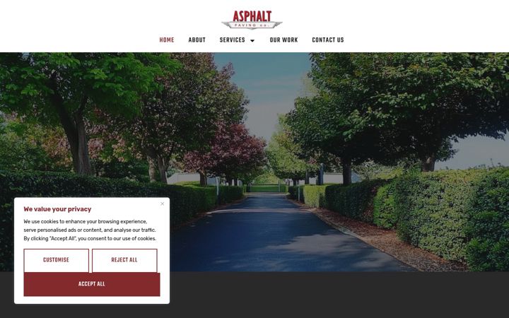 Captură de ecran a asphaltpavingco.com.au