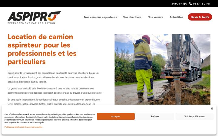 Ekraanipilt saidist aspi-pro.fr