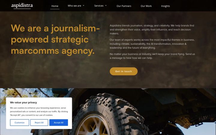 Screenshot of aspidistra.fi