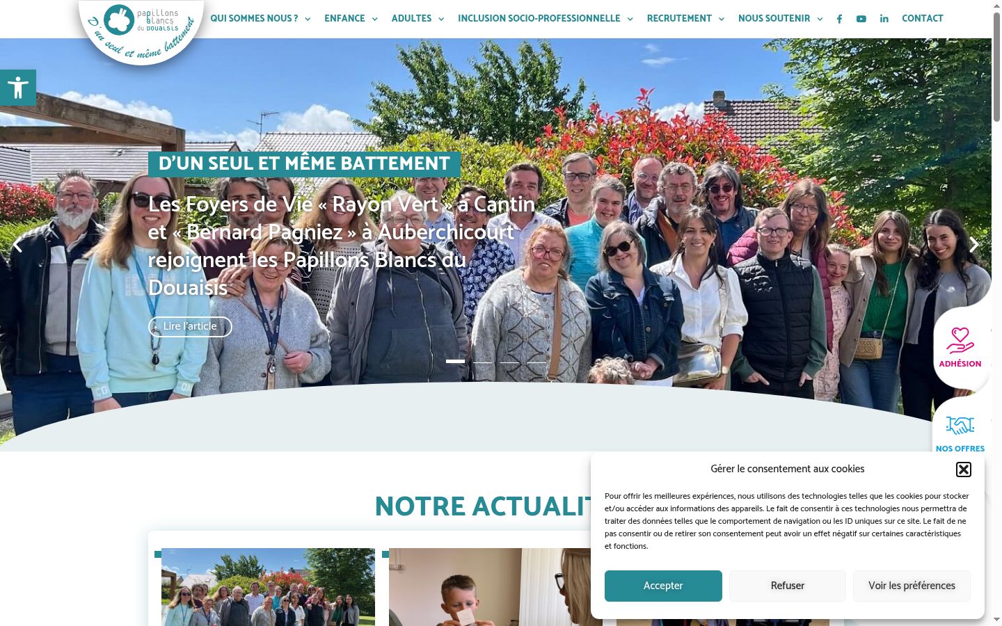 Screenshot des Einwilligungsbanners vor jeglicher Interaktion