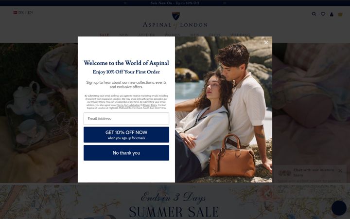 Screenshot of aspinaloflondon.com