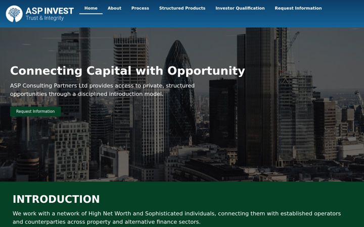 Captura de ecrã de aspinvest.co.uk