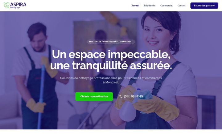 Screenshot of aspiranettoyage.com