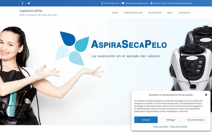 Екранна снимка на aspirasecapelo.com