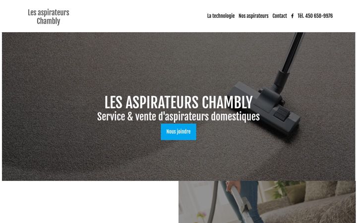 Screenshot of aspirateurchambly.ca