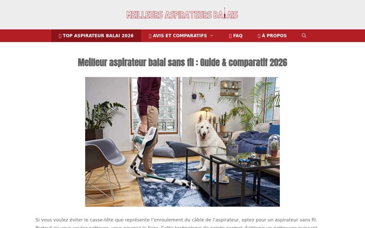 Screenshot of aspirateursbalais.com