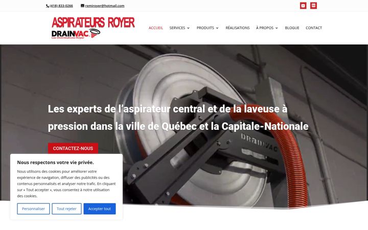 Екранна снимка на aspirateursroyer.ca