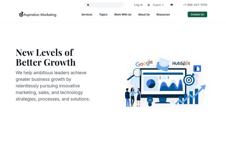Screenshot of aspiration.marketing