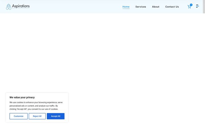 Screenshot of aspirations.co