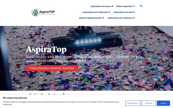 Screenshot of aspiratop.com