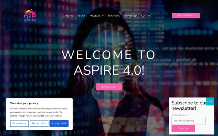 Screenshot of aspire4.eu