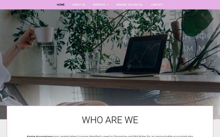 Screenshot of aspireaccountancyshrewsbury.com