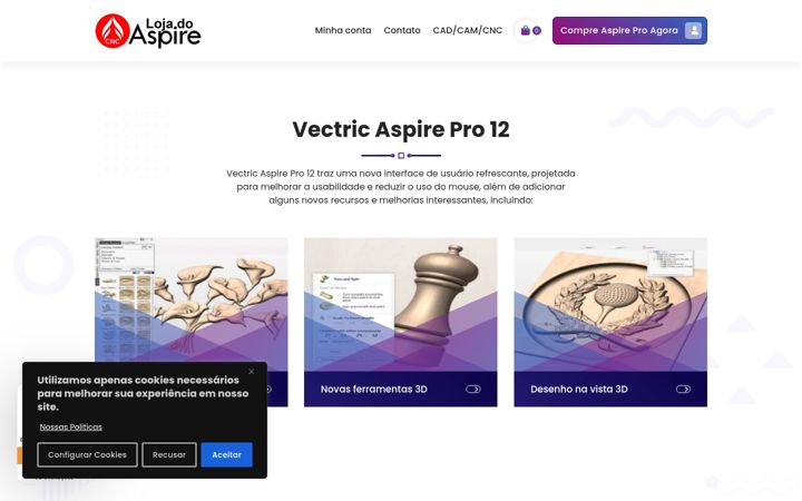 Screenshot of aspirecnc.shop