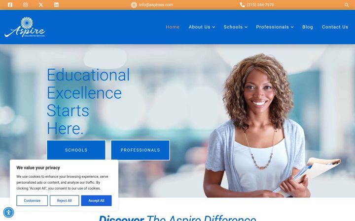 Screenshot of aspirees.com