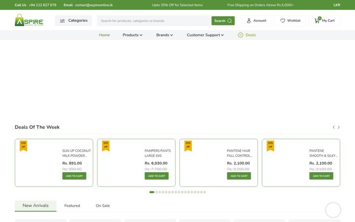 Screenshot of aspireonline.lk