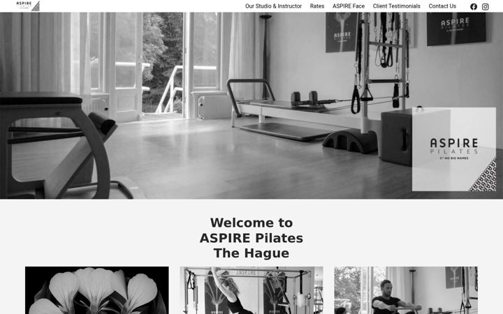 Screenshot of aspirepilates.nl