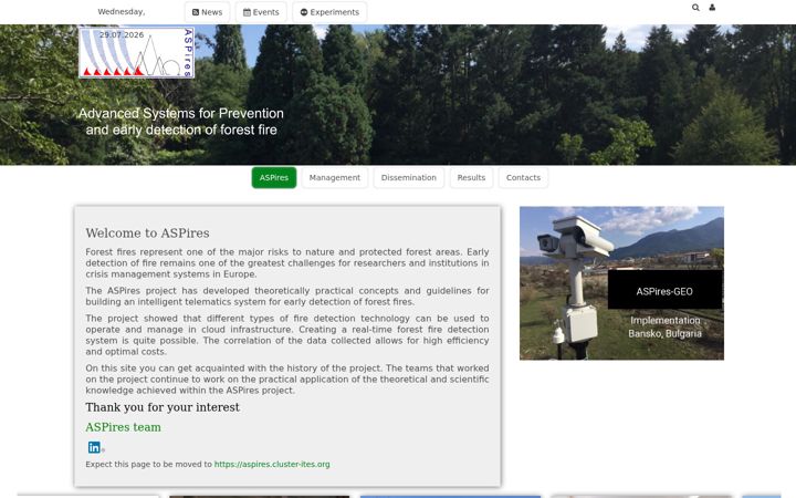Screenshot of aspires.eu