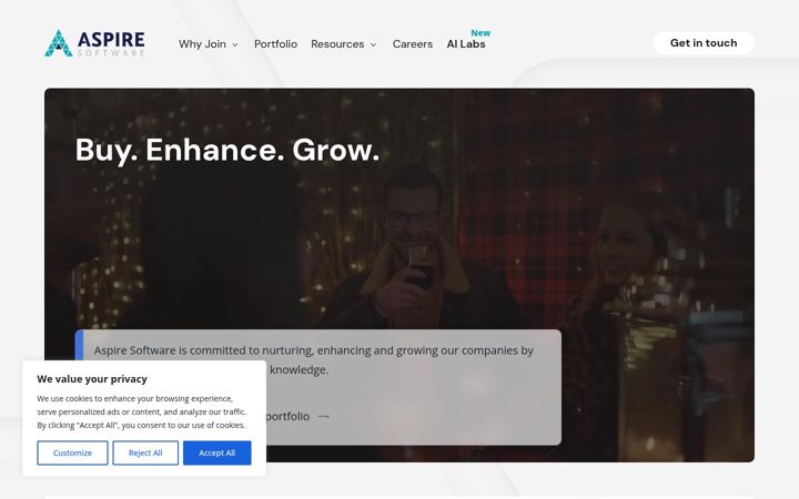Snímek obrazovky aspiresoftware.com