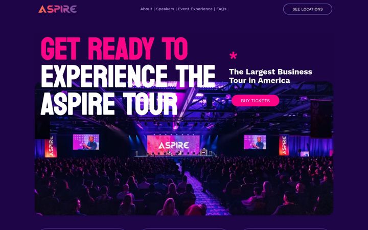 Snímek obrazovky aspiretour.com