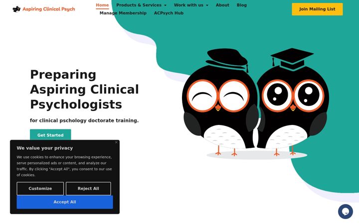 Screenshot of aspiringclinicalpsych.com